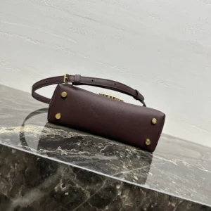 Celine Women Teen Nino Bag in Smooth Satinated Calfskin-Burgundy 118113FXK
