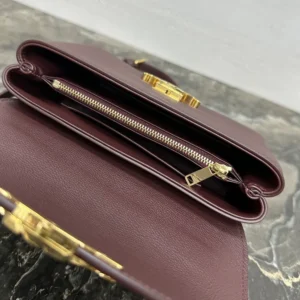 Celine Women Teen Nino Bag in Smooth Satinated Calfskin-Burgundy 118113FXK