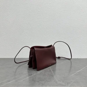 Celine Women Trio Flap In Smooth Lambskin-Maroon 10P862O86