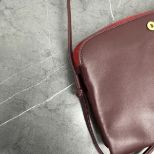 Celine Women Trio Flap In Smooth Lambskin-Maroon 10P862O86