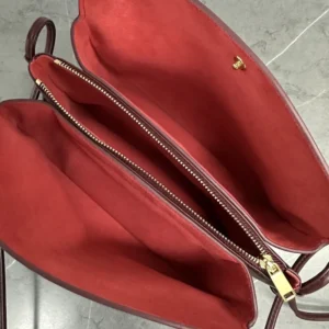 Celine Women Trio Flap In Smooth Lambskin-Maroon 10P862O86