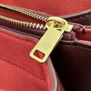 Celine Women Trio Flap In Smooth Lambskin-Maroon 10P862O86