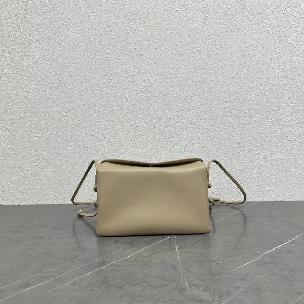 Celine Women Trio Flap In Smooth Lambskin-Sandy 10P862O86