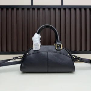 Chloe Women Small Chloé Bowling Bag In Soft Leather-Black