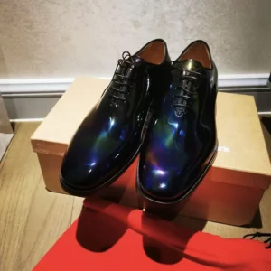 Christian Louboutin Men Pelvis Oxfords Patent Calf Leather-Black 1260299J323