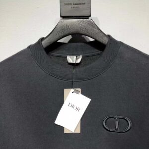 Dior Men CD Icon Sweatshirt Black Cotton Fleece 113J699A0531