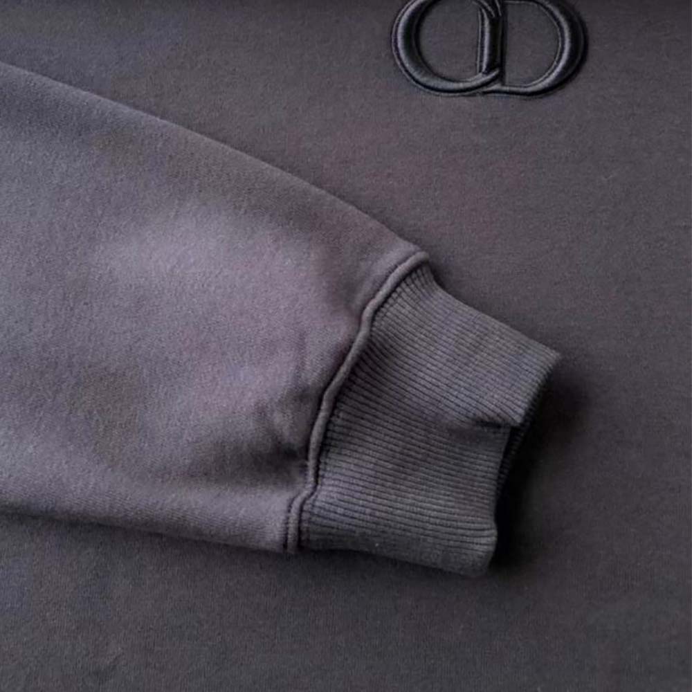 Dior Men CD Icon Sweatshirt Black Cotton Fleece 113J699A0531 8 Dior Men CD Icon Sweatshirt Black Cotton Fleece 113J699A0531