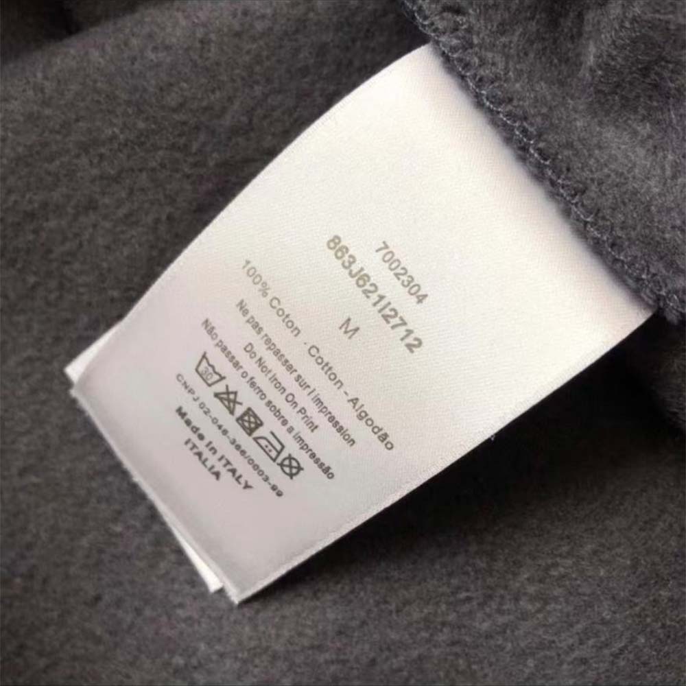 Dior Men CD Icon Sweatshirt Black Cotton Fleece 113J699A0531 9 Dior Men CD Icon Sweatshirt Black Cotton Fleece 113J699A0531