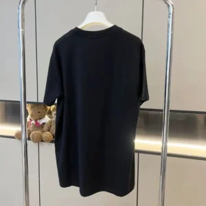 Dior Men CD Icon T-Shirt Regular Fit Black Cotton Jersey 013J600A0677