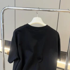 Dior Men CD Icon T-Shirt Regular Fit Black Cotton Jersey 013J600A0677