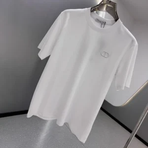Dior Men CD Icon T-Shirt Regular Fit White Cotton Jersey 013J600A0677