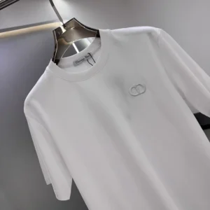 Dior Men CD Icon T-Shirt Regular Fit White Cotton Jersey 013J600A0677