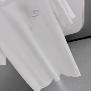 Dior Men CD Icon T-Shirt Regular Fit White Cotton Jersey 013J600A0677