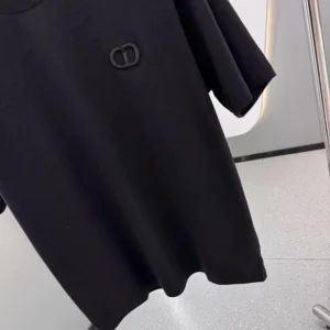 Dior Men CD Icon T-Shirt Relaxed Fit Black Cotton Jersey 943J605A0554