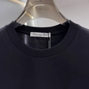 Dior Men CD Icon T-Shirt Relaxed Fit Black Cotton Jersey 943J605A0554