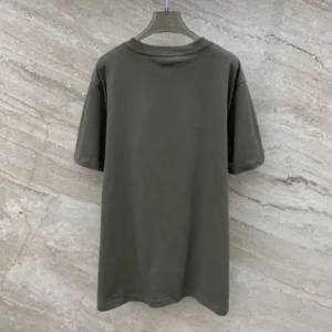 Dior Men CD Icon T-Shirt Relaxed Fit Dark Green Cotton Jersey 943J605A0554