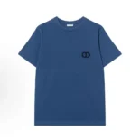 Dior Men CD Icon T-Shirt Relaxed Fit Navy Cotton Jersey 943J605A0554
