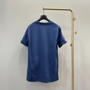 Dior Men CD Icon T-Shirt Relaxed Fit Navy Cotton Jersey 943J605A0554