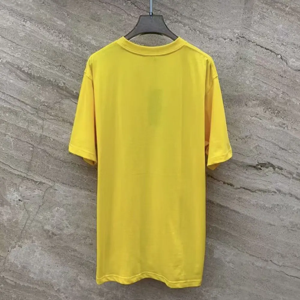 Dior Men CD Icon T-Shirt Relaxed Fit Yellow Cotton Jersey 943J605A0554 3 Dior Men CD Icon T-Shirt Relaxed Fit Yellow Cotton Jersey 943J605A0554