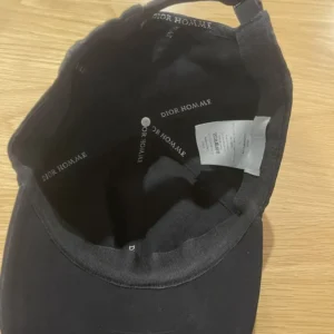 Dior Unisex Cap with Centered Christian Dior Black Cotton Canvas
