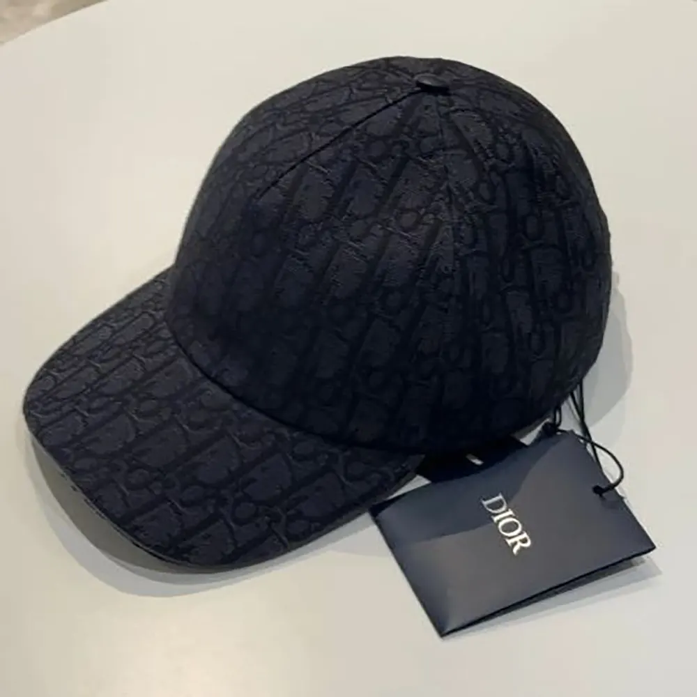 Dior Unisex Oblique Cap Black Cotton Jacquard 543C903E3014