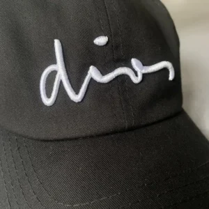Dior Unisex Ribbon Cap Black Cotton Canvas