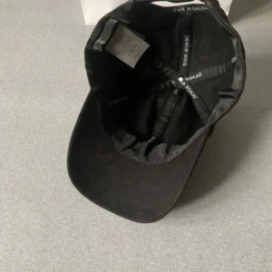 Dior Unisex Ribbon Cap Black Cotton Canvas