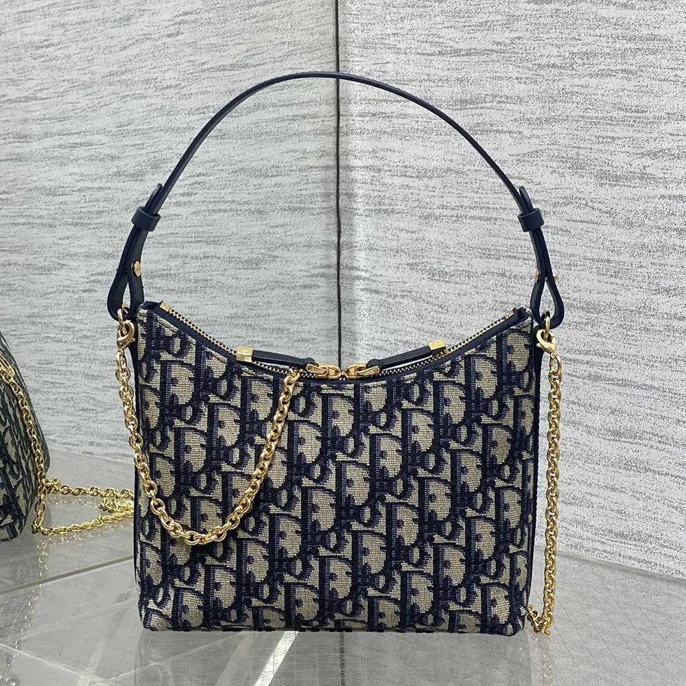 Dior Women 30 Montaigne Diorling Mini Bag with Chain Blue Dior Oblique Jacquard 4 Dior Women 30 Montaigne Diorling Mini Bag with Chain Blue Dior Oblique Jacquard