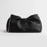 Dior Women Medium Dior Bow Bag Black Lambskin M0714OUQO