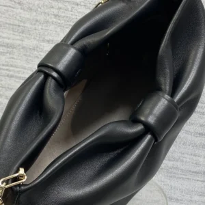 Dior Women Medium Dior Bow Bag Black Lambskin M0714OUQO