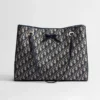 Dior Women Medium Shopping Bag Blue Dior Oblique Jacquard M1409OTZQ