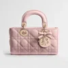 Dior Women Mini Lady D-Joy Bag Rose Soupir Cannage Lambskin M0636OUQA 11 Dior Women Mini Lady D-Joy Bag Rose Soupir Cannage Lambskin M0636OUQA