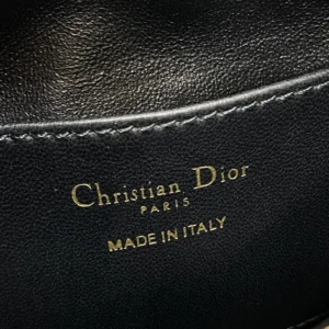 Dior Women Miss Caro Diorling Mini Bag with Chain Black Macrocannage Lambskin