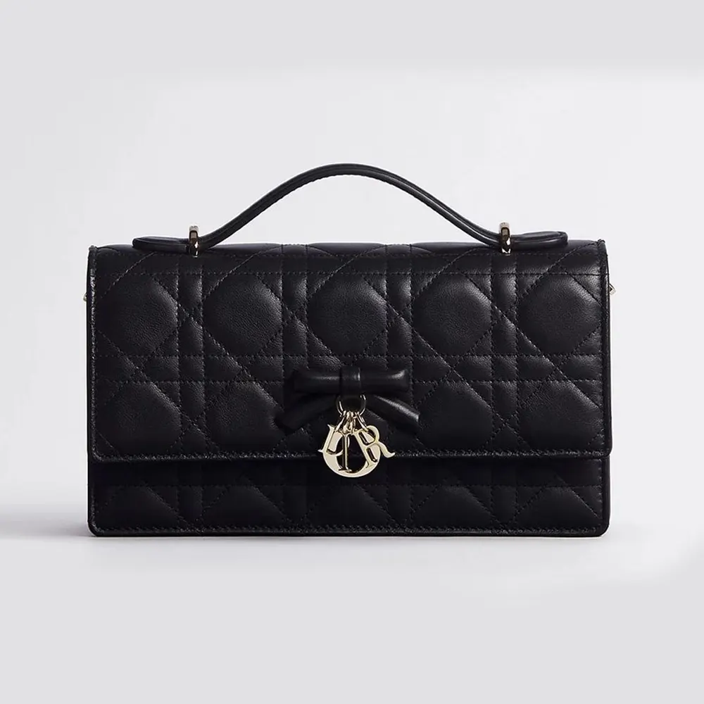 Dior Women My Dior Mini Bag Black Cannage Lambskin S0984OUQA