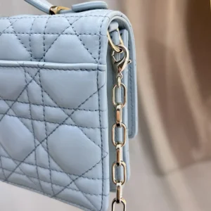 Dior Women My Dior Mini Bag Cloud Blue Cannage Lambskin S0980ONMJ