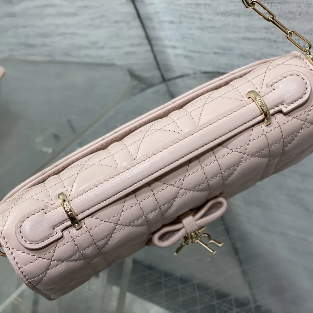 Dior Women My Dior Mini Bag Rose Soupir Cannage Lambskin S0984OUQA 6 Dior Women My Dior Mini Bag Rose Soupir Cannage Lambskin S0984OUQA