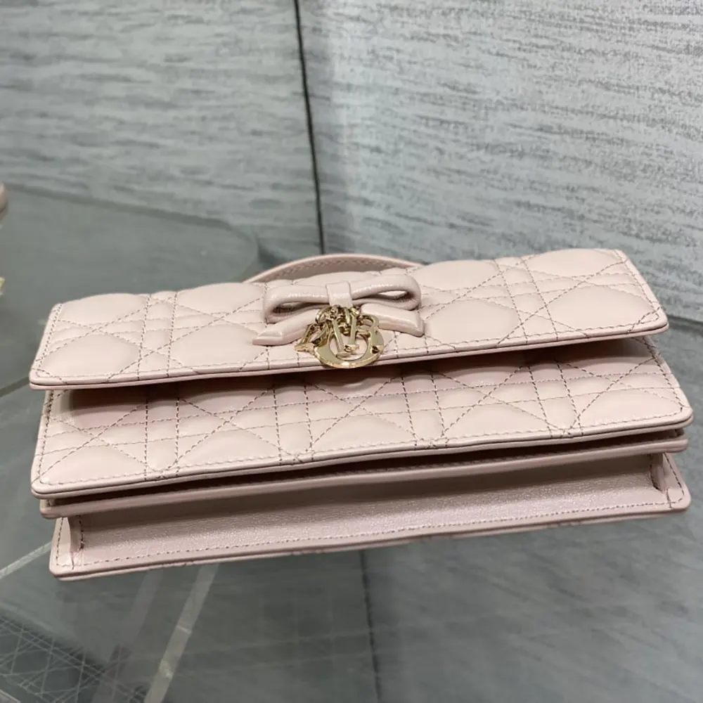 Dior Women My Dior Mini Bag Rose Soupir Cannage Lambskin S0984OUQA 4 Dior Women My Dior Mini Bag Rose Soupir Cannage Lambskin S0984OUQA