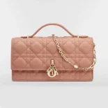 Dior Women My Dior Mini Bag Rose des Vents Cannage Lambskin S0980ONMJ