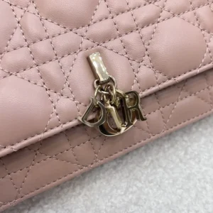 Dior Women My Dior Mini Bag Rose des Vents Cannage Lambskin S0980ONMJ