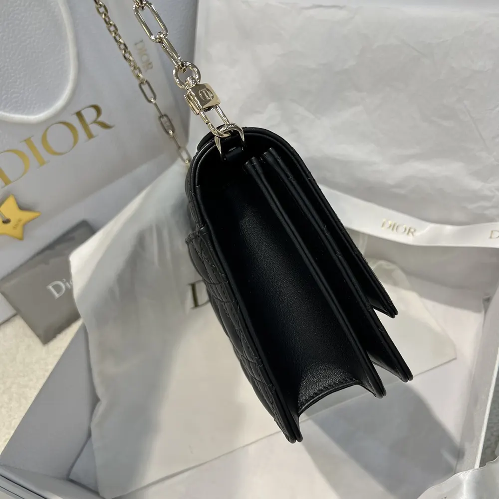 Dior Women My Dior Top Handle Bag Black Cannage Lambskin M0997ONGE 4 Dior Women My Dior Top Handle Bag Black Cannage Lambskin M0997ONGE