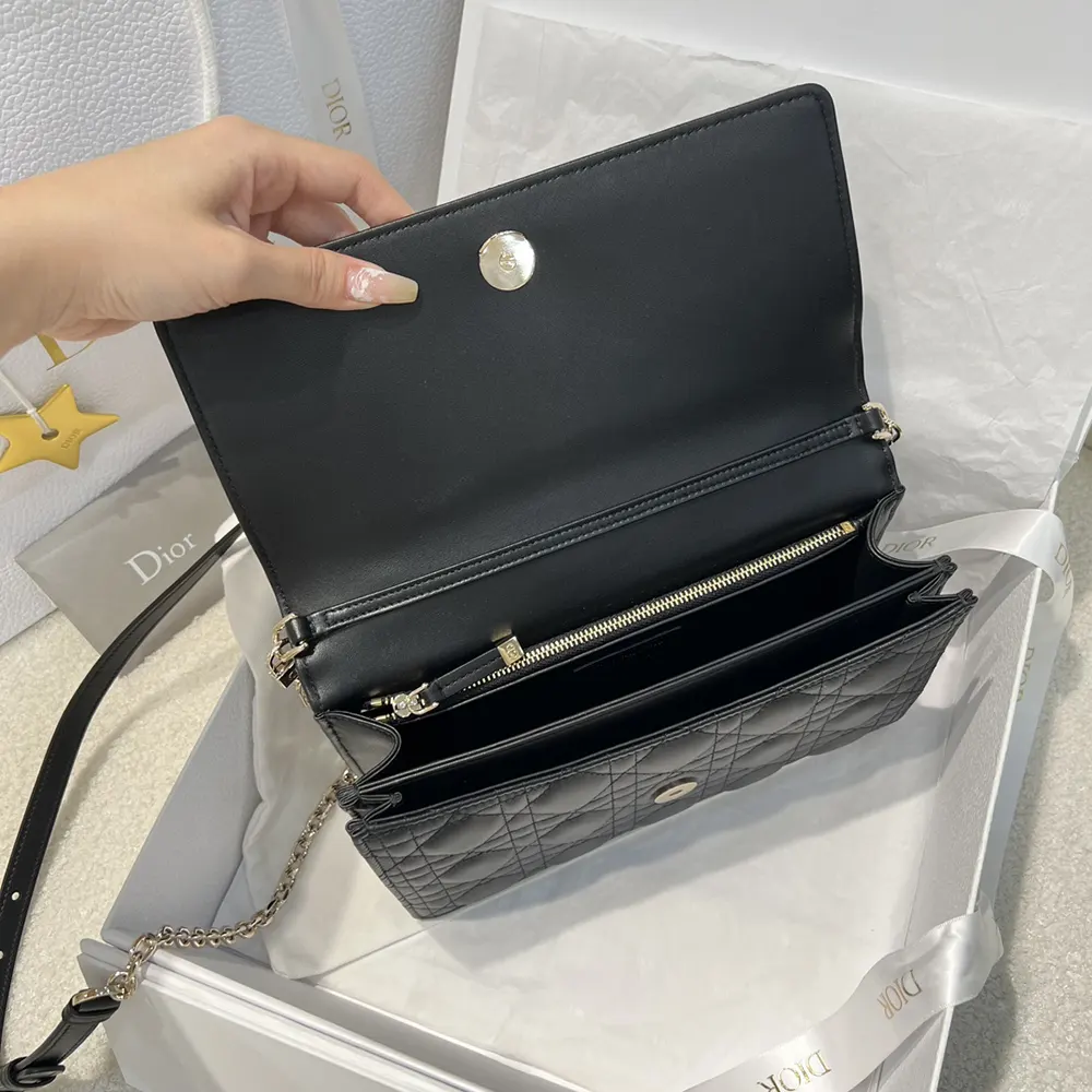 Dior Women My Dior Top Handle Bag Black Cannage Lambskin M0997ONGE 6 Dior Women My Dior Top Handle Bag Black Cannage Lambskin M0997ONGE