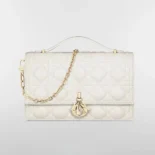 Dior Women My Dior Top Handle Bag Latte Cannage Lambskin M0997ONGE