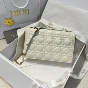 Dior Women My Dior Top Handle Bag Latte Cannage Lambskin M0997ONGE