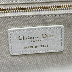 Dior Women Small Dior Book Tote Multicolor Amour de Roses Embroidery and Latte Calfskin