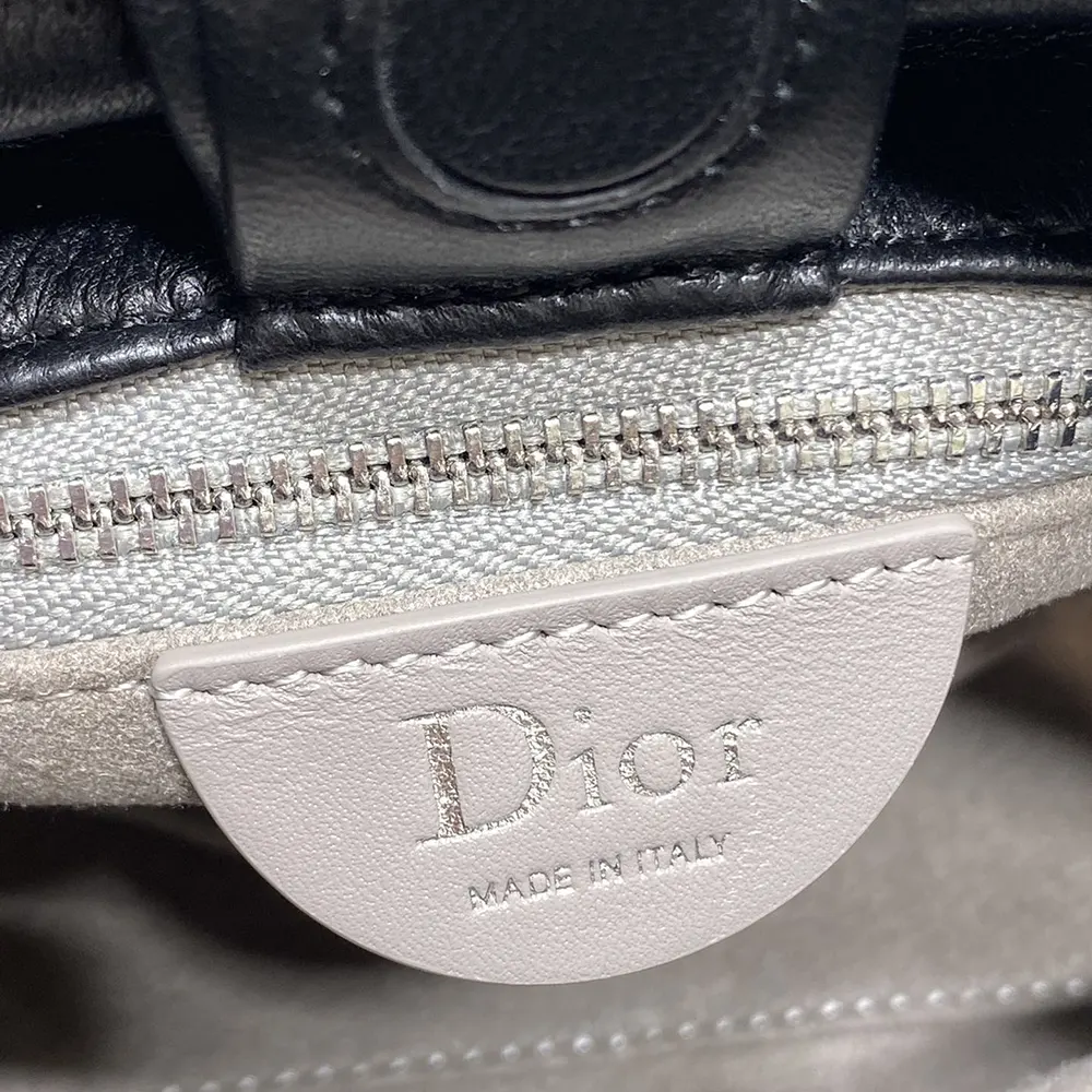Dior Women Small Dior Bow Bag Black Lambskin M0715OUQO 10 Dior Women Small Dior Bow Bag Black Lambskin M0715OUQO