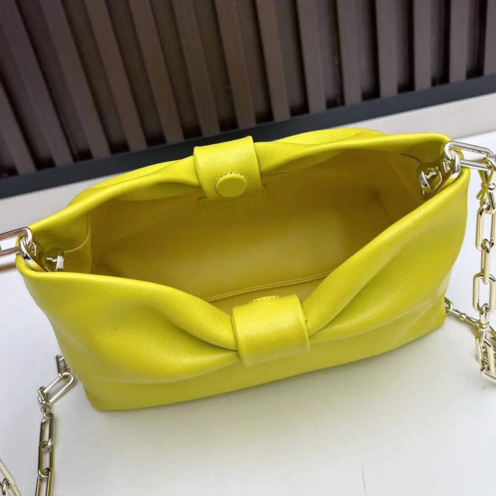 Dior Women Small Dior Bow Bag Buttercup Lambskin M0715OUQO 8 Dior Women Small Dior Bow Bag Buttercup Lambskin M0715OUQO