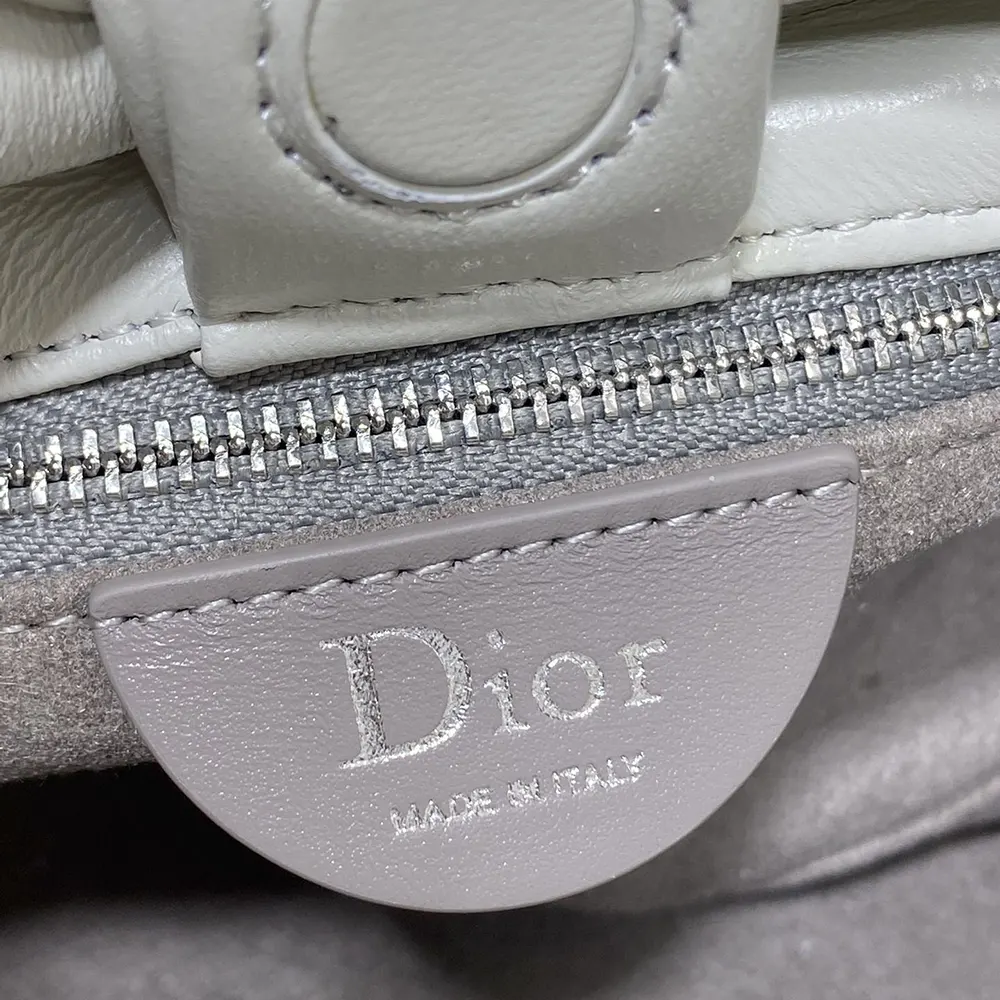 Dior Women Small Dior Bow Bag Latte Lambskin M0715PUQO 7 Dior Women Small Dior Bow Bag Latte Lambskin M0715PUQO