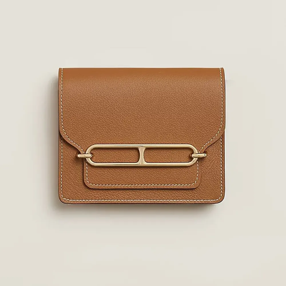 Hermes Women Roulis Slim Wallet-Brown H082213CP89
