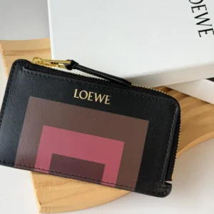 Loewe Unisex Coin Cardholder in Nappa Calfskin-Black C643Z