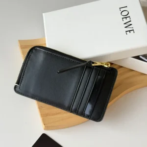 Loewe Unisex Coin Cardholder in Nappa Calfskin-Black C643Z